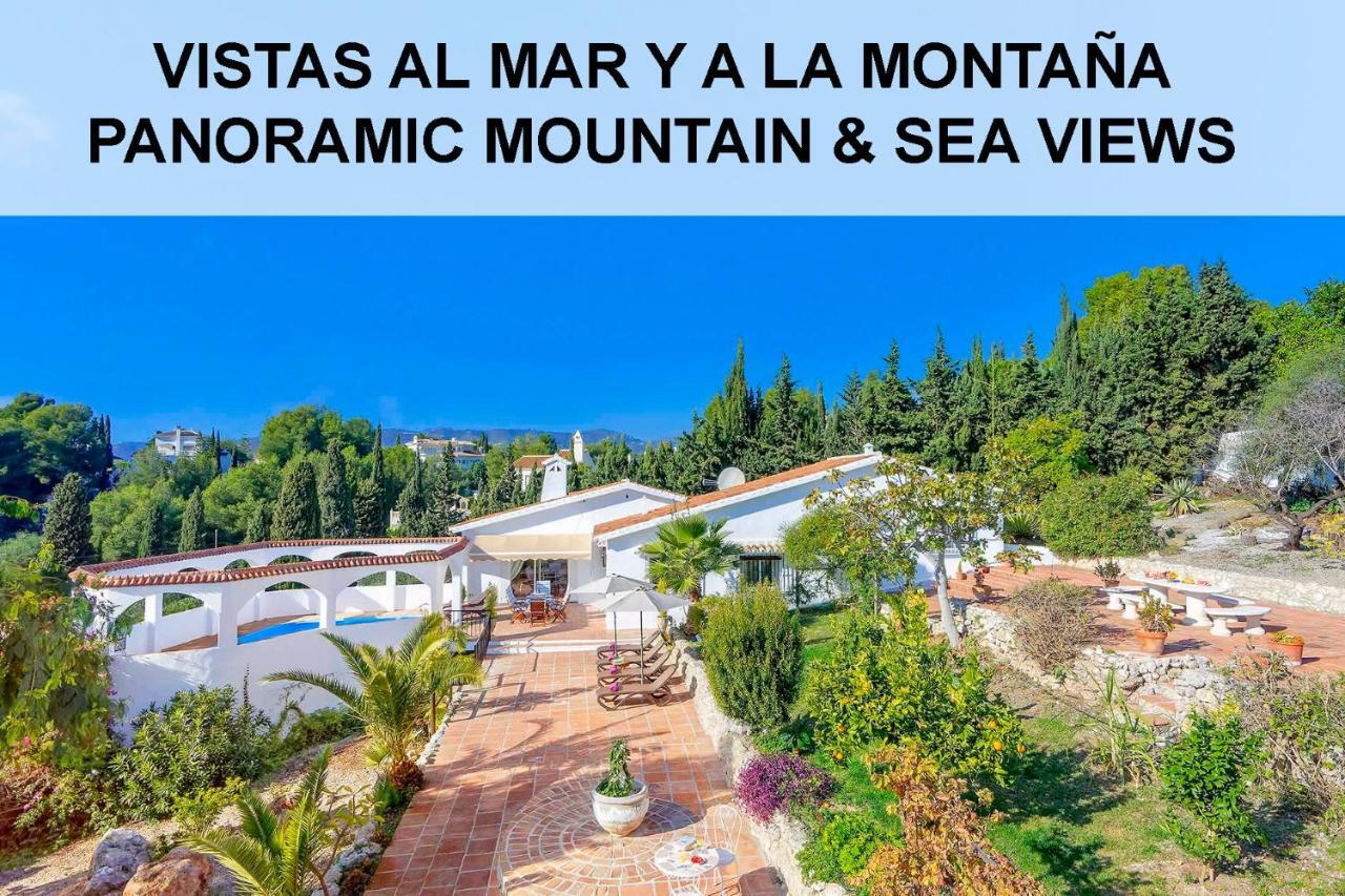 Private Heated Pool, Jacuzzi & 1225M2 Garden In Villa Cipreses Frigiliana Kültér fotó